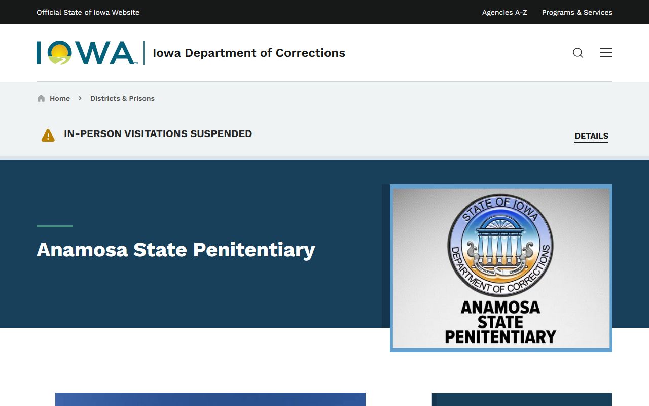 Anamosa State Penitentiary Iowa DOC inmate lookup information