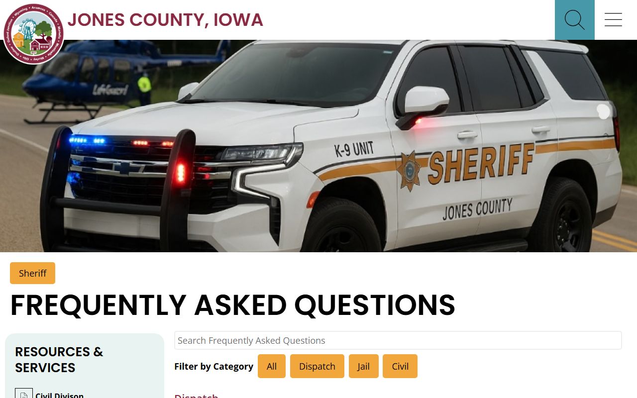 Jones County jail mugshots sheriff FAQ records source