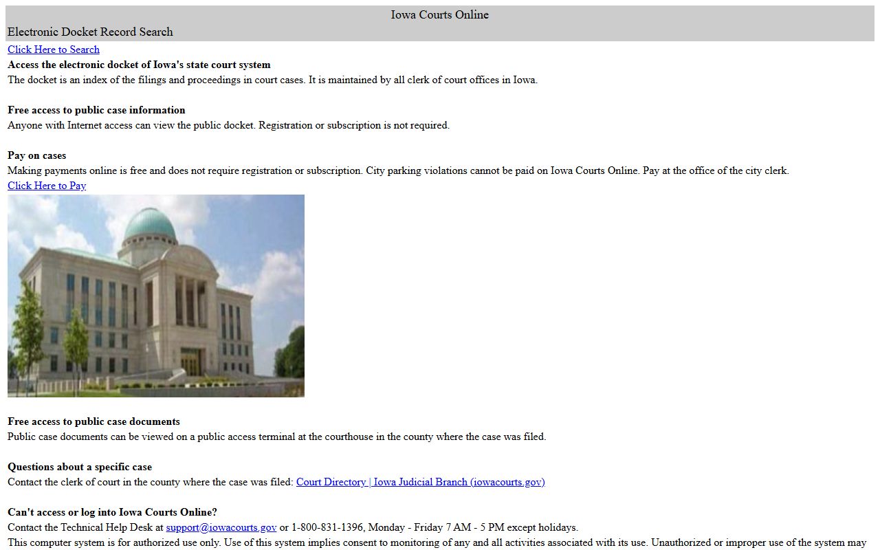 Jones County court records after arrest Iowa Courts Online search